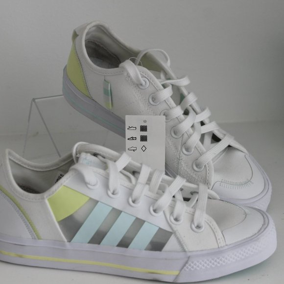 Adidas Originals Three Stripes Unisex Sneakers Men's 5.5 or Wom 7 White Yellow - Picture 11 of 16